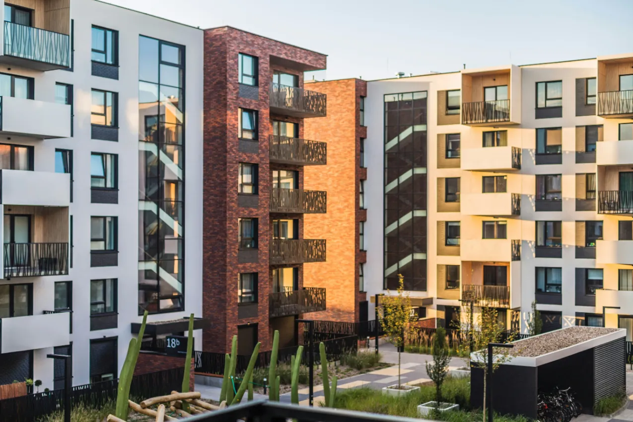 Quartier d'immeubles modernes